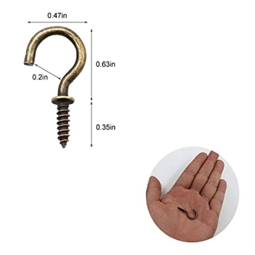IDEALSV Small Screw Hooks for Stylish Hanging Solutions