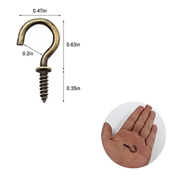 IDEALSV Small Screw Hooks for Stylish Hanging Solutions