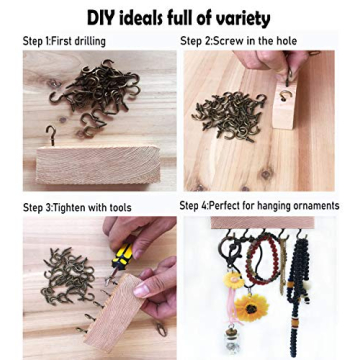 IDEALSV Small Screw Hooks for Stylish Hanging Solutions