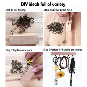 IDEALSV Small Screw Hooks for Stylish Hanging Solutions