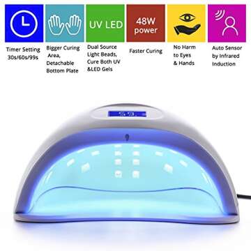 Makartt 48W Nail Dryer with Smart Sensor for Gel Nails