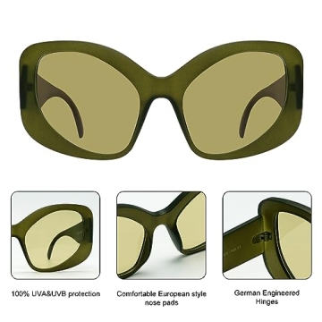 Stylish TYA Oversized Sunglasses for Women - UV Protection