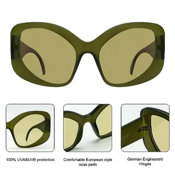 Stylish TYA Oversized Sunglasses for Women - UV Protection
