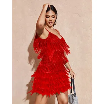 Gatsby Fringe Mini Sequin Dress for Parties and Events