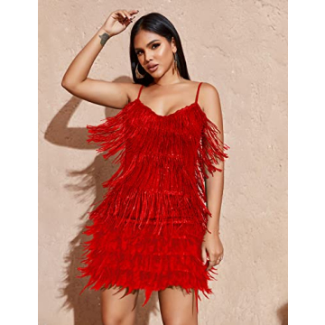 Gatsby Fringe Mini Sequin Dress for Parties and Events