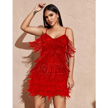 Gatsby Fringe Mini Sequin Dress for Parties and Events