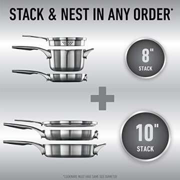 Calphalon Premier Space Saving Stainless Steel Set