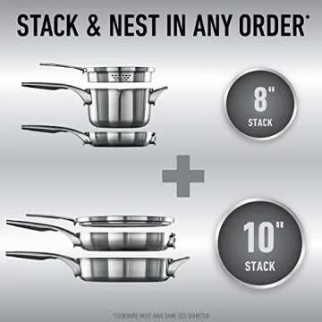 Calphalon Premier Space Saving Stainless Steel Set