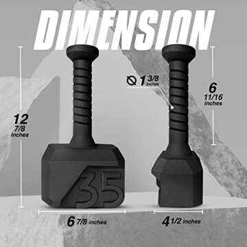 Yes4All 35 lbs Hammer Kettlebell for Stylish Strength Training