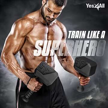 Yes4All 35 lbs Hammer Kettlebell for Stylish Strength Training