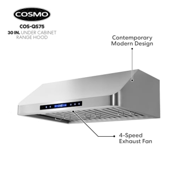 COSMO 30" Under Cabinet Range Hood with 500 CFM