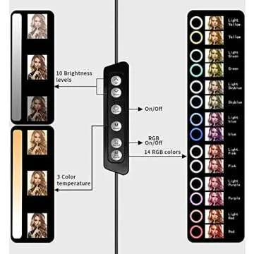 Ultimate 10.2'' Selfie Ring Light with RGB Colors and Tripod