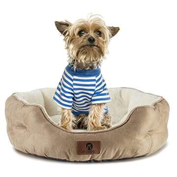 Asvin Small Dog Bed for Small Dogs, Cat Beds for Indoor Cats, Pet Bed for Puppy and Kitty, Extra Sof...