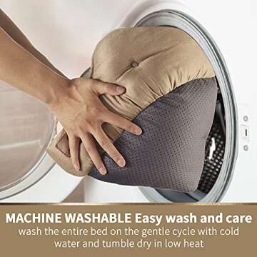 Asvin Small Dog Bed for Small Dogs, Cat Beds for Indoor Cats, Pet Bed for Puppy and Kitty, Extra Soft & Machine Washable with Anti-Slip & Water-Resistant Oxford Bottom, Light Brown, 20 inches