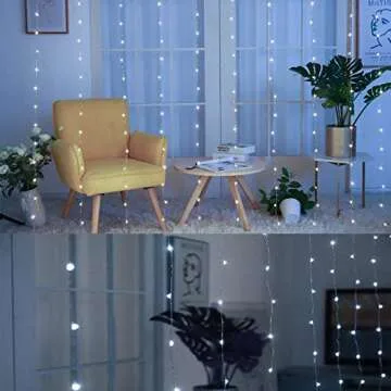 HOME LIGHTING Curtain String Lights: 300 LED Fairy Lights
