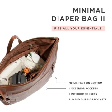 Freshly Picked Amber Minimal Diaper Bag Backpack