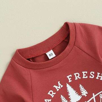 Infant Baby Girls Boys Christmas Outfits One Piece Long Sleeve Crew Neck Letter Sweatshirt Romper Playsuit Clothes