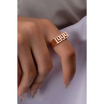 Unique Custom Birth Year Rings for Women | Personalized Jewelry