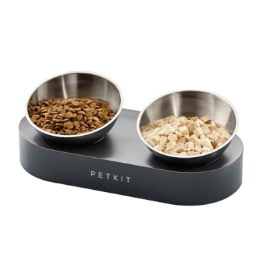 PETKIT Elevated Cat and Dog Feeding Bowls - Stainless Steel, Non-Slip, Adjustable