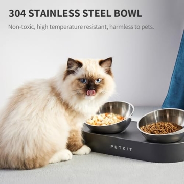 Elevated Pet Feeding Bowls by PetKit - Stainless Steel, Non-Slip
