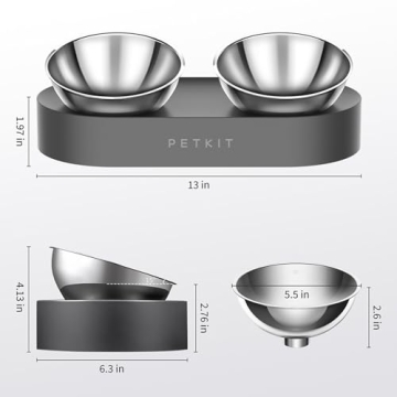 Elevated Pet Feeding Bowls by PetKit - Stainless Steel, Non-Slip