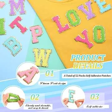 WILLBOND Chenille Letter Patches - Creative Customization Kit