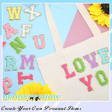 WILLBOND Chenille Letter Patches - Creative Customization Kit