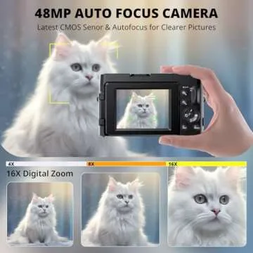 4K Digital Camera with Autofocus & Flip Screen