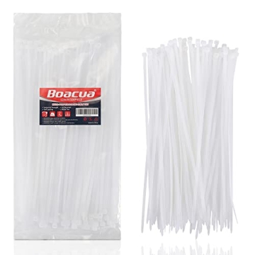 Boacua 12 Inch Zip Cable Ties - 100 Heavy Duty Self-Locking Nylon Straps