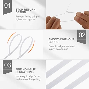 Heavy Duty 12 Inch Zip Cable Ties - Boacua