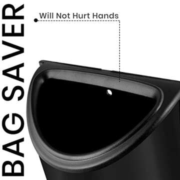 Utopia Kitchen Grocery Plastic Bag Holder and Dispenser Medium, Easy Wall Mount Bag Saver, Stainless Steel (Black)