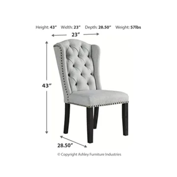 Elegant Jeanette Tufted Dining Chairs Set by Ashley