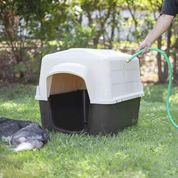 Petmate Aspen Pet Outdoor Dog House, Large, For Pets 50 to 90 Pounds