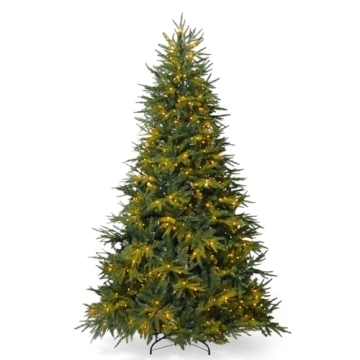 CAPHAUS 7.5 Feet Premium Pre-lit Christmas Tree for Elegant Holiday Decor