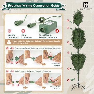 CAPHAUS 7.5ft Pre-lit Fraser Fir Christmas Tree