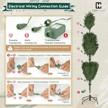 CAPHAUS 7.5ft Pre-lit Fraser Fir Christmas Tree