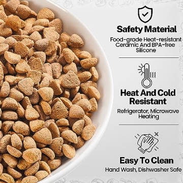 Kitwinney Cat Food Bowls - Whisker Friendly, Non-Slip, Set of 3