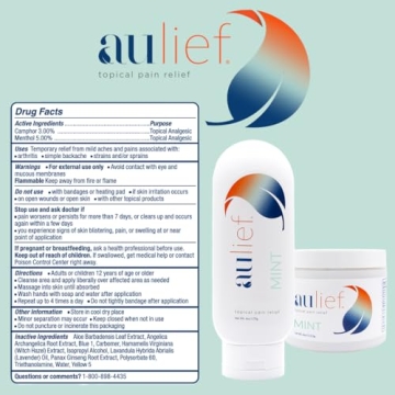 Aulief Topical Pain Relief Cream for Neck and Joint Pain Relief