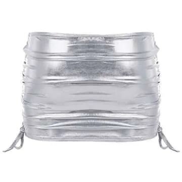 Women's Metallic Mini Skirt for Nights Out and Parties