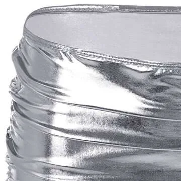 Women's Metallic Mini Skirt for Nights Out and Parties