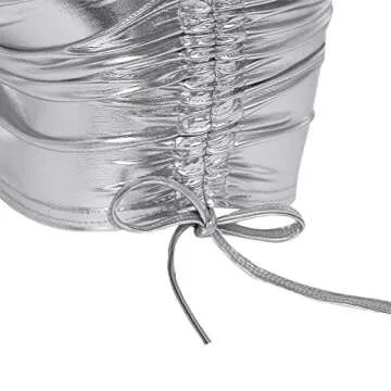 Women's Metallic Mini Skirt for Nights Out and Parties