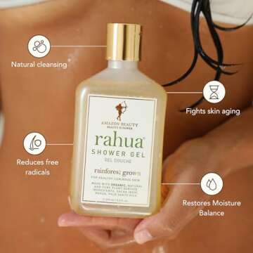 Rahua Shower Gel 9.3 Fl Oz, Natural Body Wash Soap Made with Plant Based Organic Ingredients, Vanill...