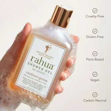 Rahua Shower Gel 9.3 Fl Oz, Natural Body Wash Soap Made with Plant Based Organic Ingredients, Vanilla, Palo Santo, Lavender, Eucalyptus, Polyphenols, For Skin's Moisture Balance, All Skin Types