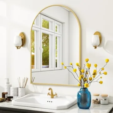 VooBang Arched Wall Mirror - Stylish Gold Design 24x36