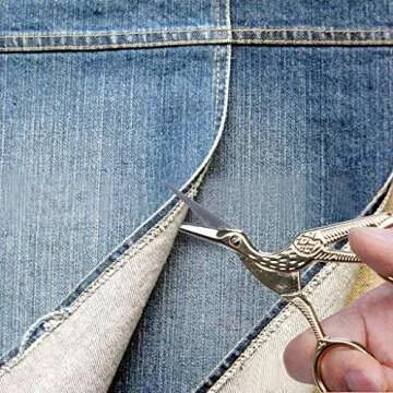 EFORCAR Vintage Stork Shape Sewing Scissors Trimming Dressmaking Shears Cross-stitch Carbon Steel Tailor Scissors for Sewing Embroidery Fabric