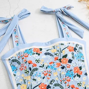 Stylish Reversible Floral One Piece Swimsuit for Women