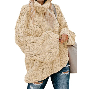 Stylish and Warm Dokotoo Chunky Cable-Knit Sweater for Women - Perfect for Fall and Winter