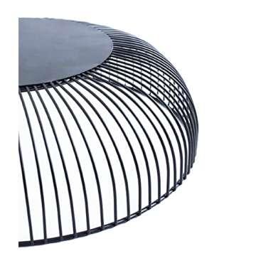 Yesland 2 Pack Metal Wire Fruit Basket- 11 Inches Black Kitchen Countertop Fruit Bowl Vegetable Holder for Bread, Snacks, Households Items Storage for Kitchen, Livingroom