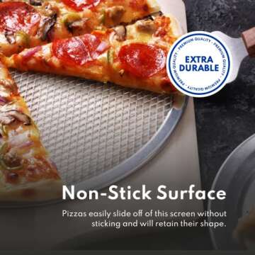 New Star Aluminum Pizza Baking Screen - 14 Inch