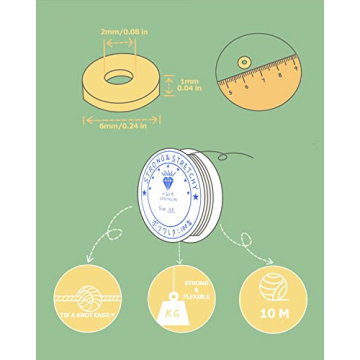 Deinduser Bracelet Kit - 7200 Pcs Colorful Beads Set